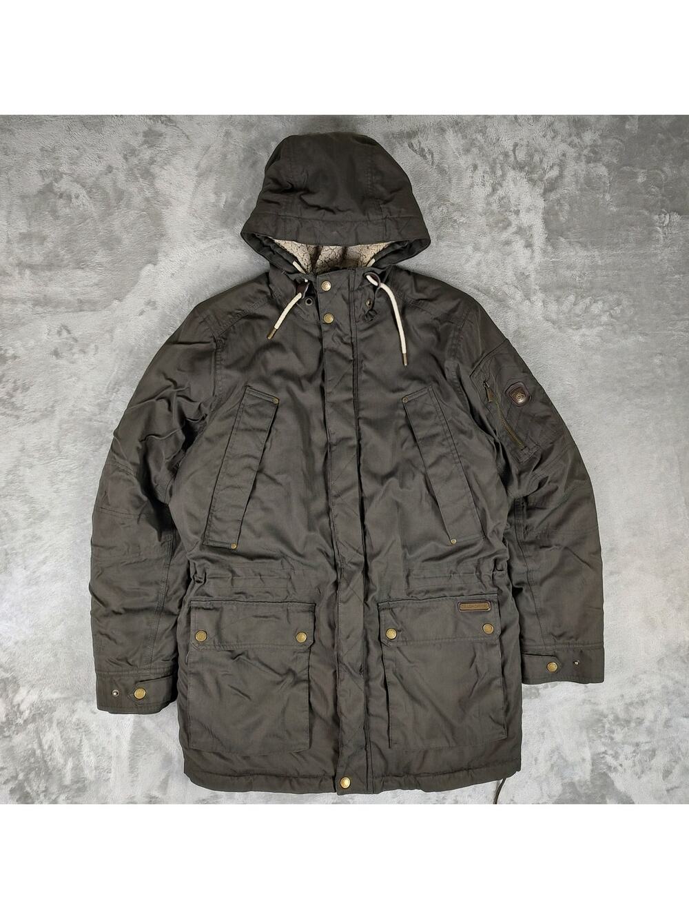 Craghoppers Leven AquaDry sherpa lined utility gorpcore army green jacket mens S